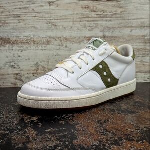 Mens Saucony Jazz Court Athletic Shoes Sz 6.5 Used White Leather S70555-23